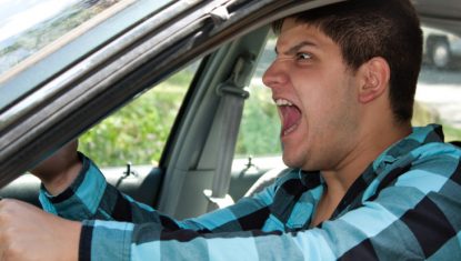 Man Expressing Road Rage
