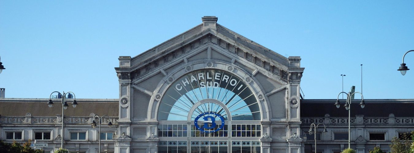 South Station in Charleroi.  Gare du Sud de Charleroi.